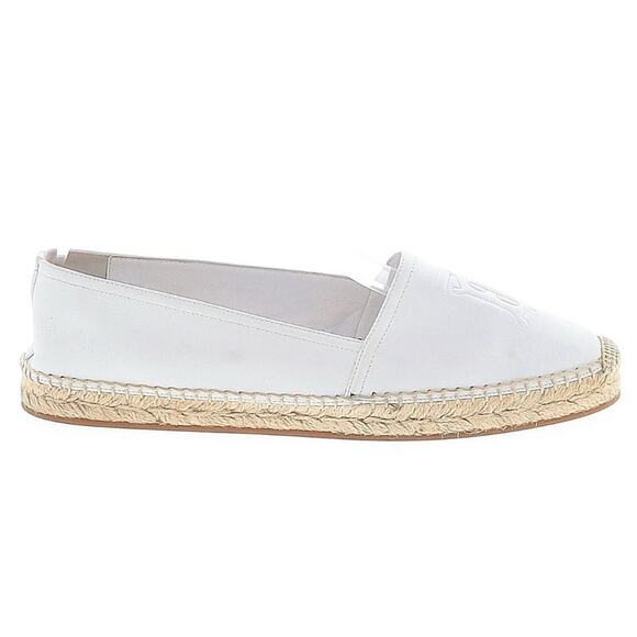 BURBERRY Tabitha White Leather Espadrille Loafers Flats *RARE* EU 40.5 - Picture 2 of 12